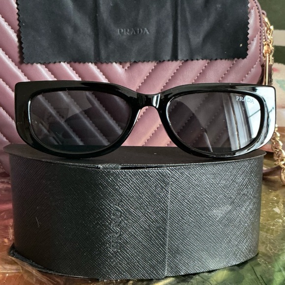Prada Glossy Black Women's Sunglasses - Picture 1 of 5